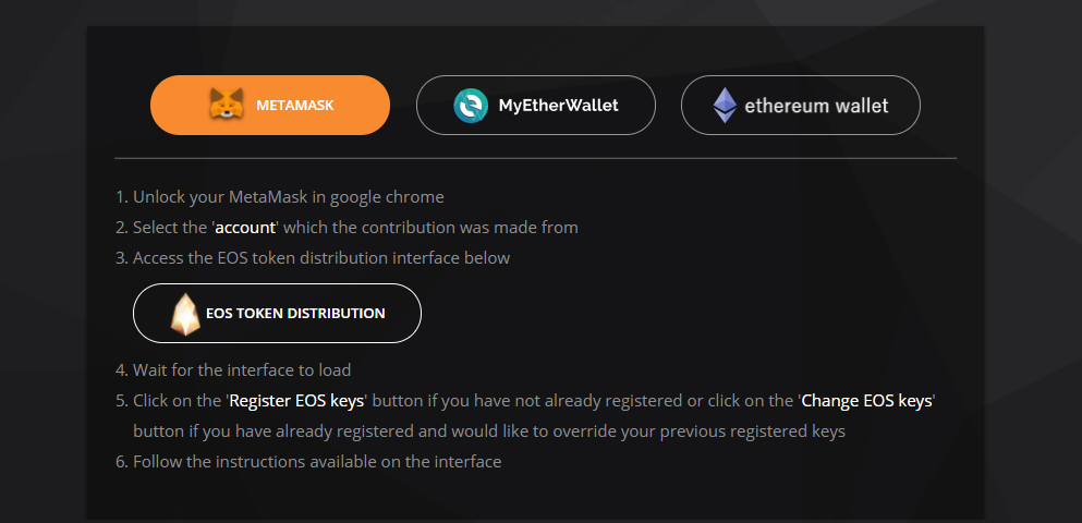 transfer eos from nano using metamask